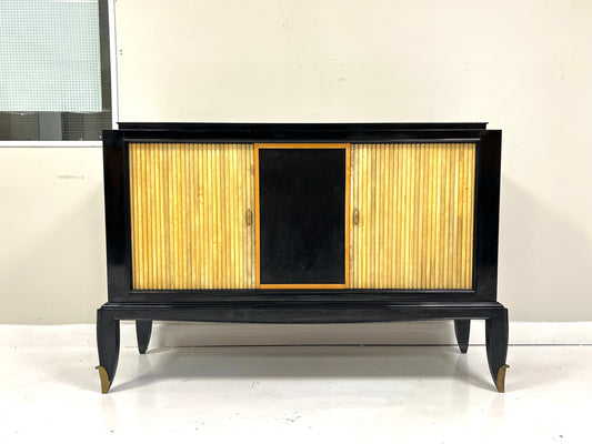 Attributed to Jean Pascaud, Black Lacquered Sideboard