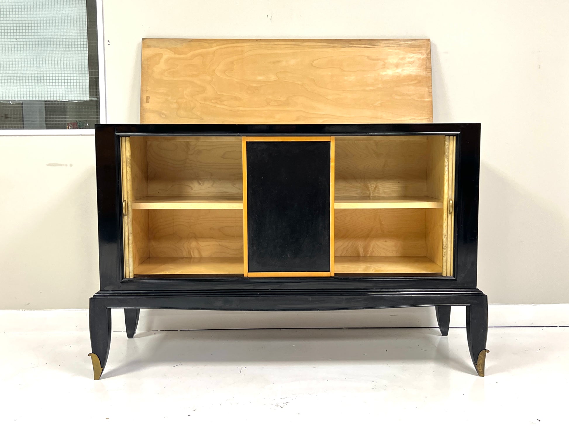 Attributed to Jean Pascaud, Black Lacquered Sideboard