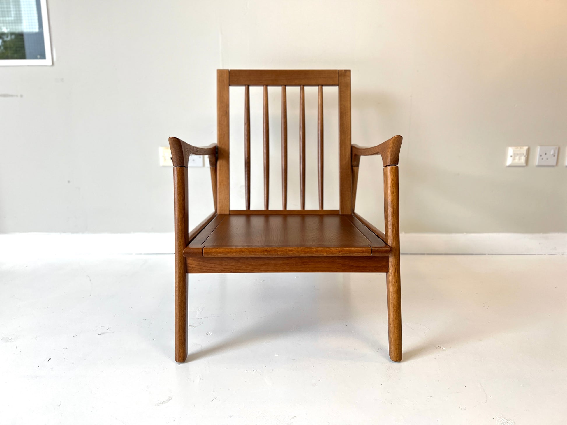 Mid Century Style, Oak Framed Lounge Chair