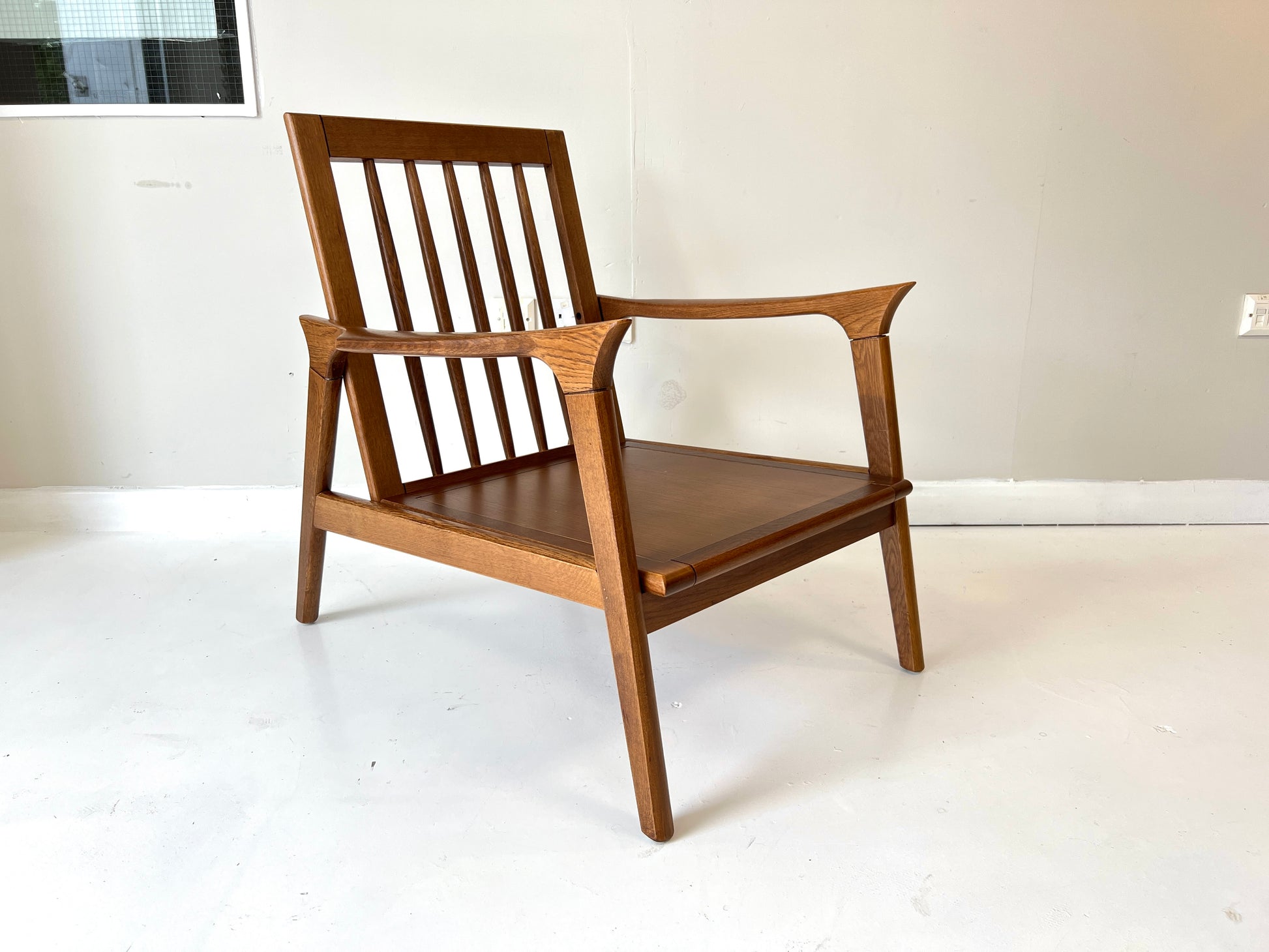 Mid Century Style, Oak Framed Lounge Chair