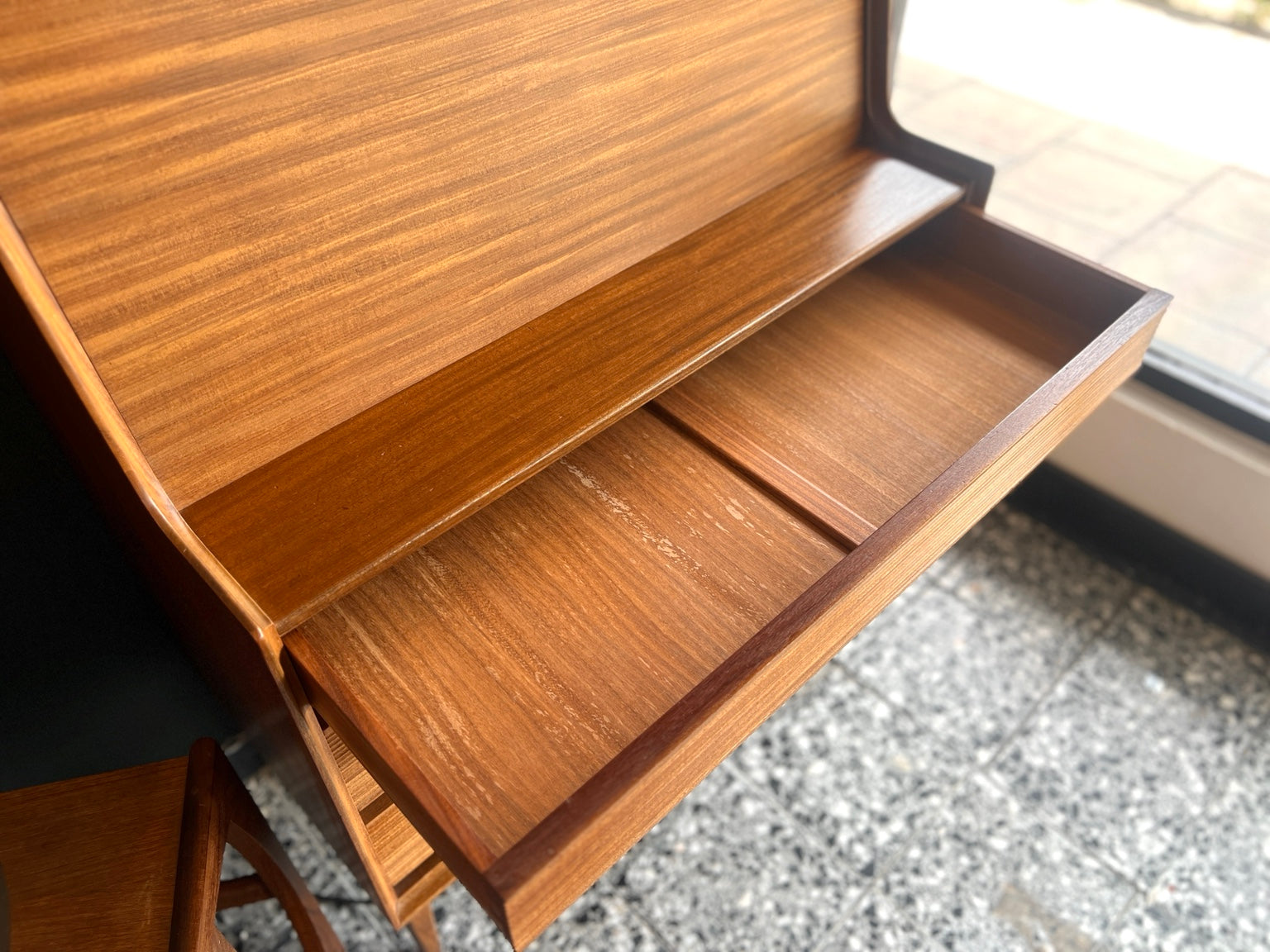 Richard Hornby teak bureau open writing surface