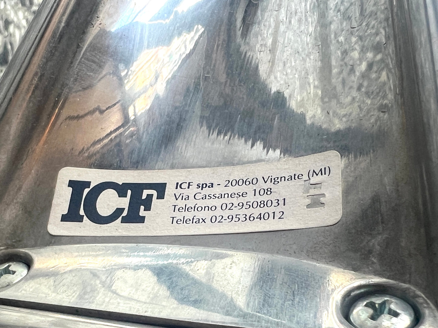 Eames EA108 office chair ICF label underside detail
