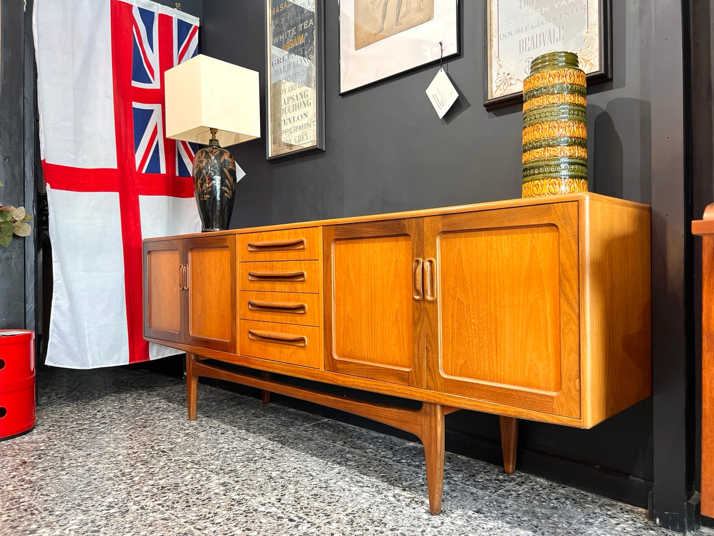 G Plan Fresco Long John sideboard angled front view