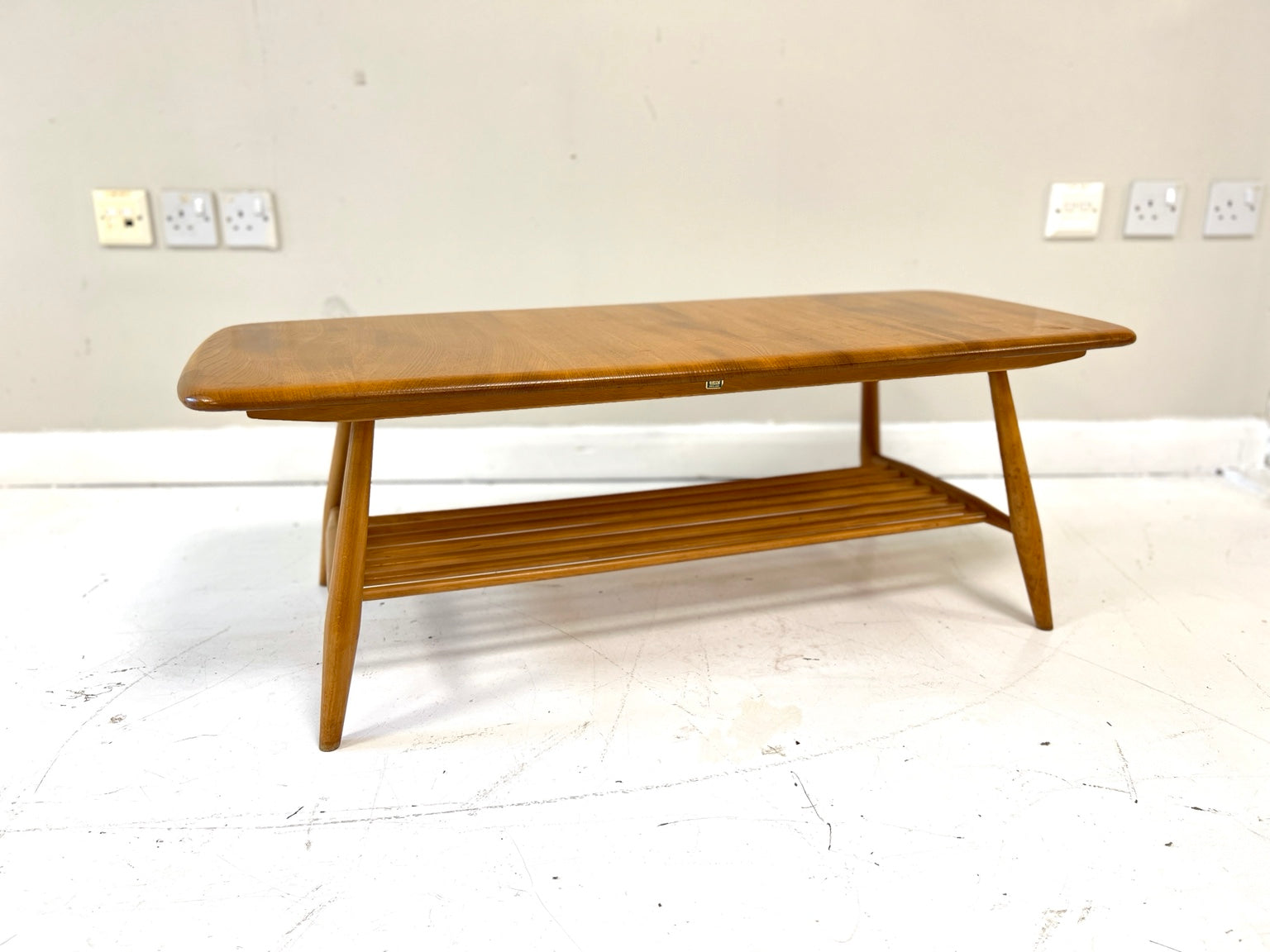 Ercol 459 Blonde Elm and Beech Coffee Table, Blue Label