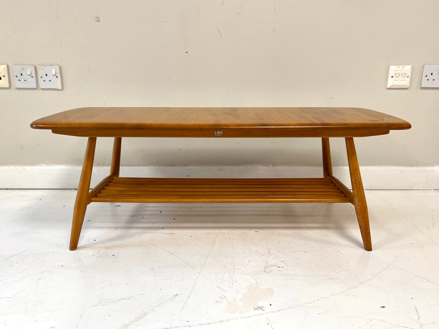 Ercol 459 Blonde Elm and Beech Coffee Table, Blue Label