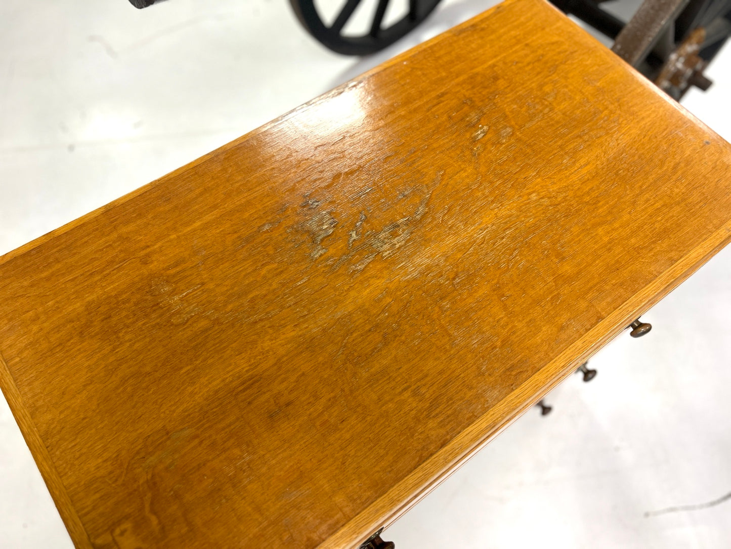 Lebetkin Products Ltd ex Air Ministry oak chest of drawers handle detail