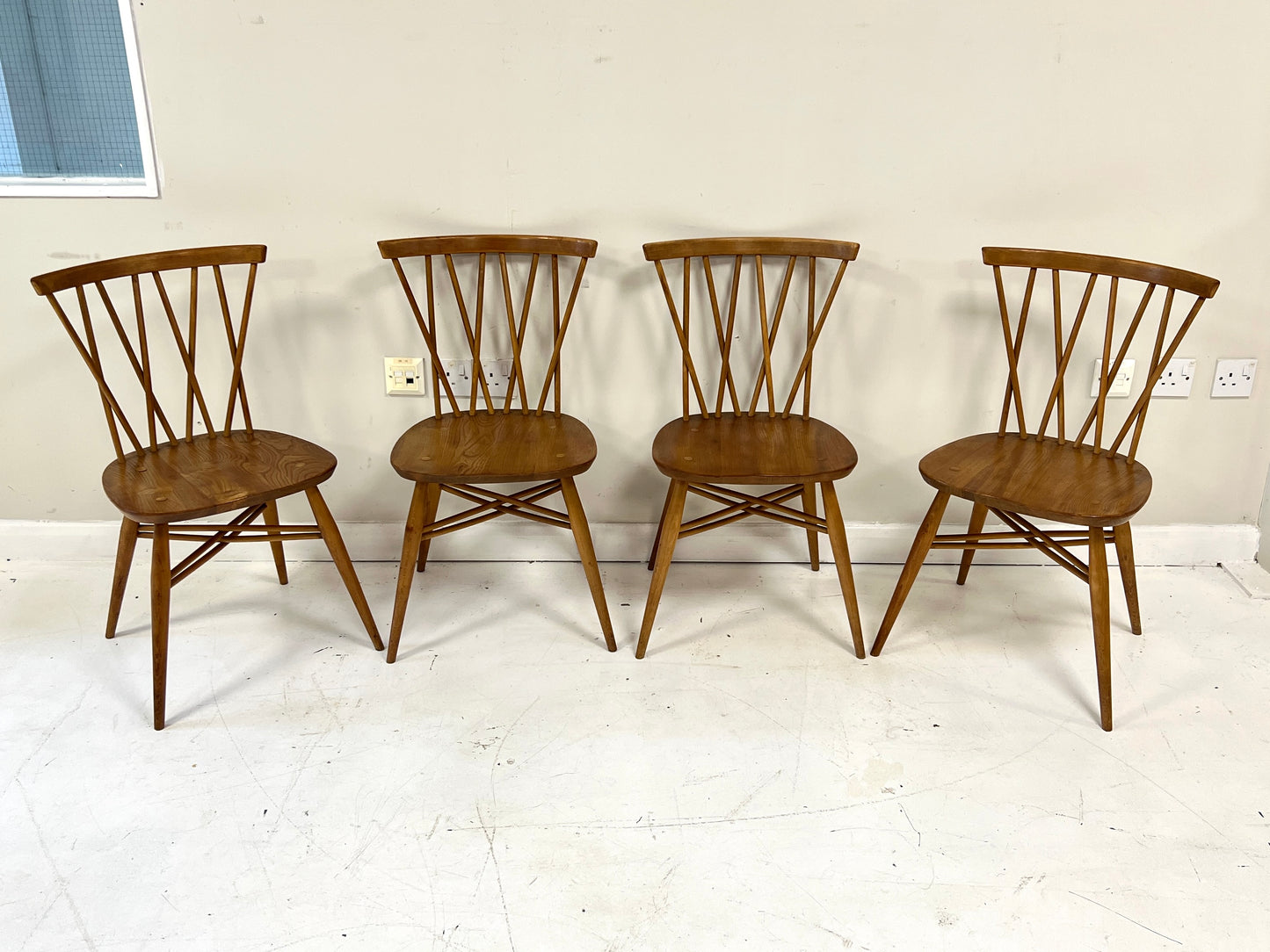 Ercol 376 candlestick dining chairs photo 3
