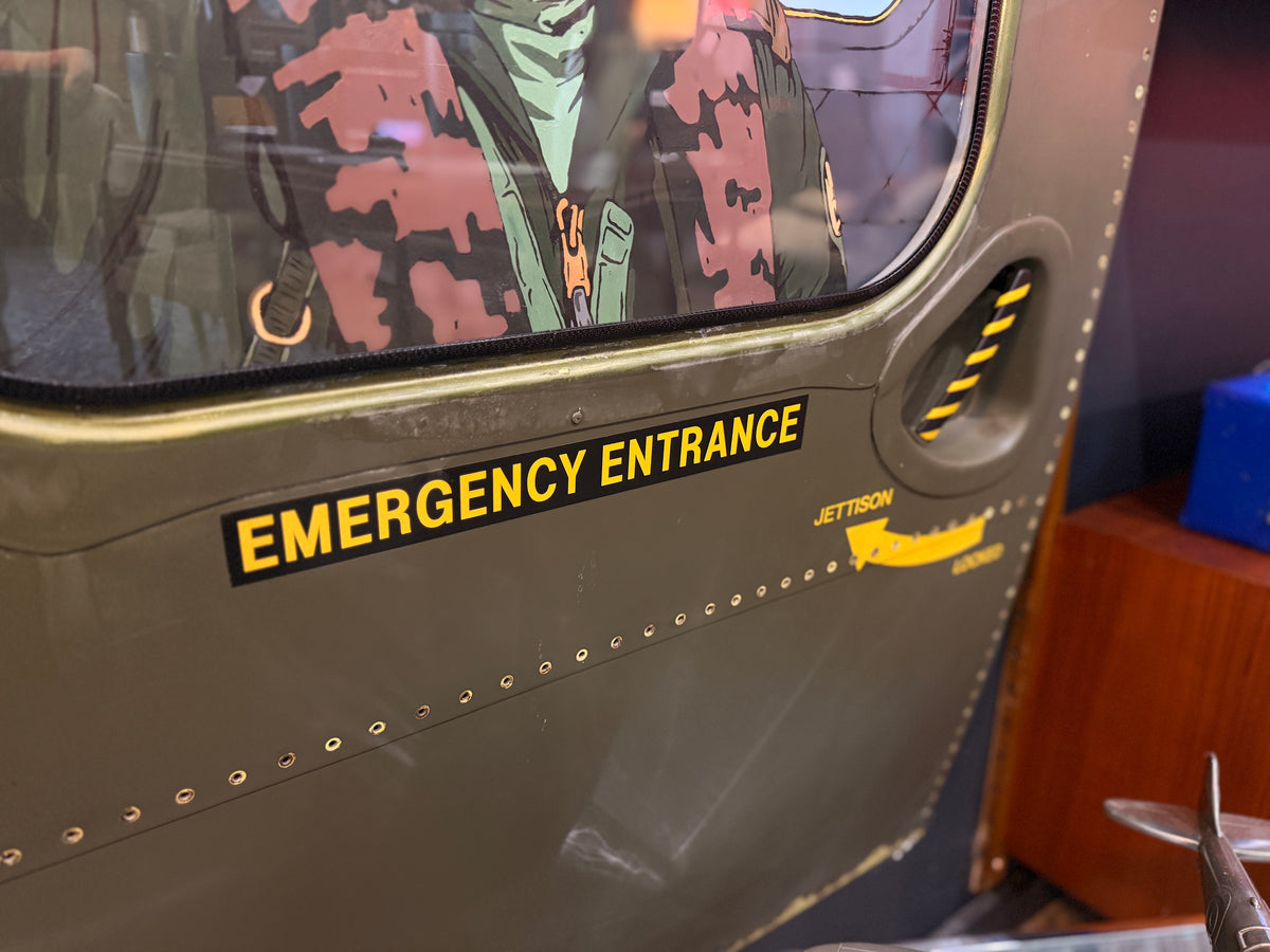 Original Merlin helicopter door detail