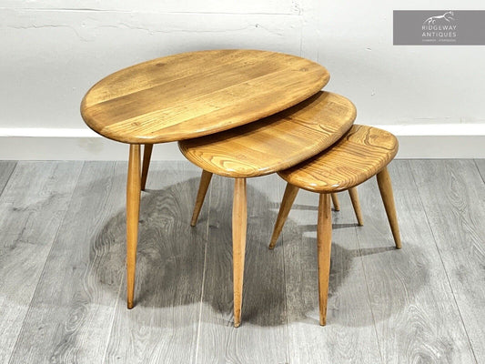 Ercol Pebble (Model 354), Mid Century Nest of Tables