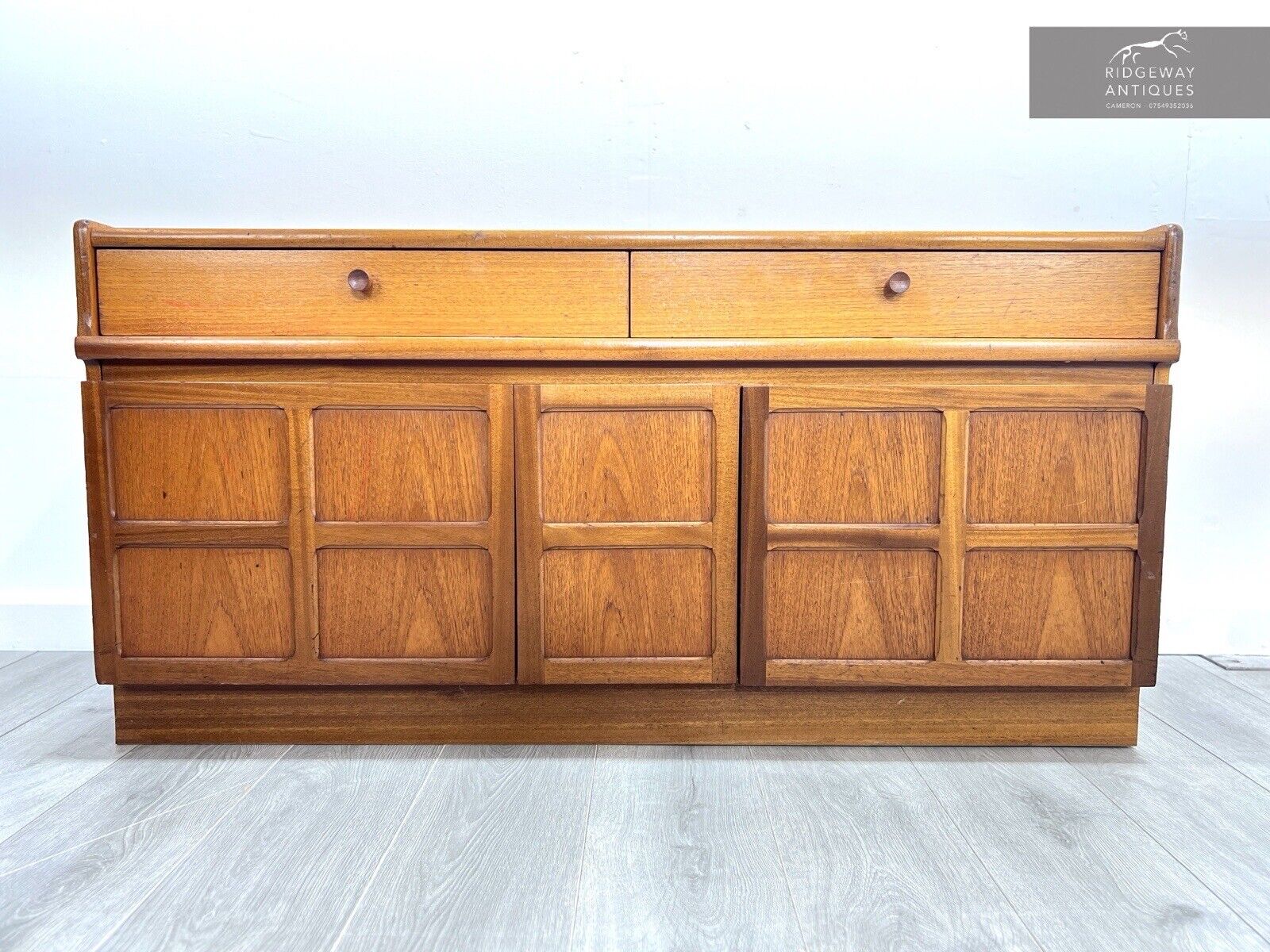 Nathan Squares, Mid Century Teak Media Cabinet / Sideboard