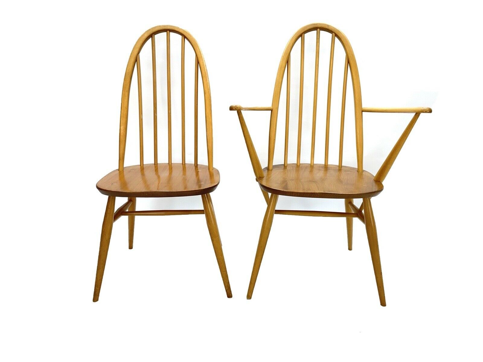 Ercol Quaker 365 & 365a, Set Of 4 Retro Dining Chairs