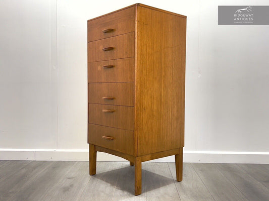 Remploy, Mid Century 6 Drawer Tallboy / Chest of Drawers