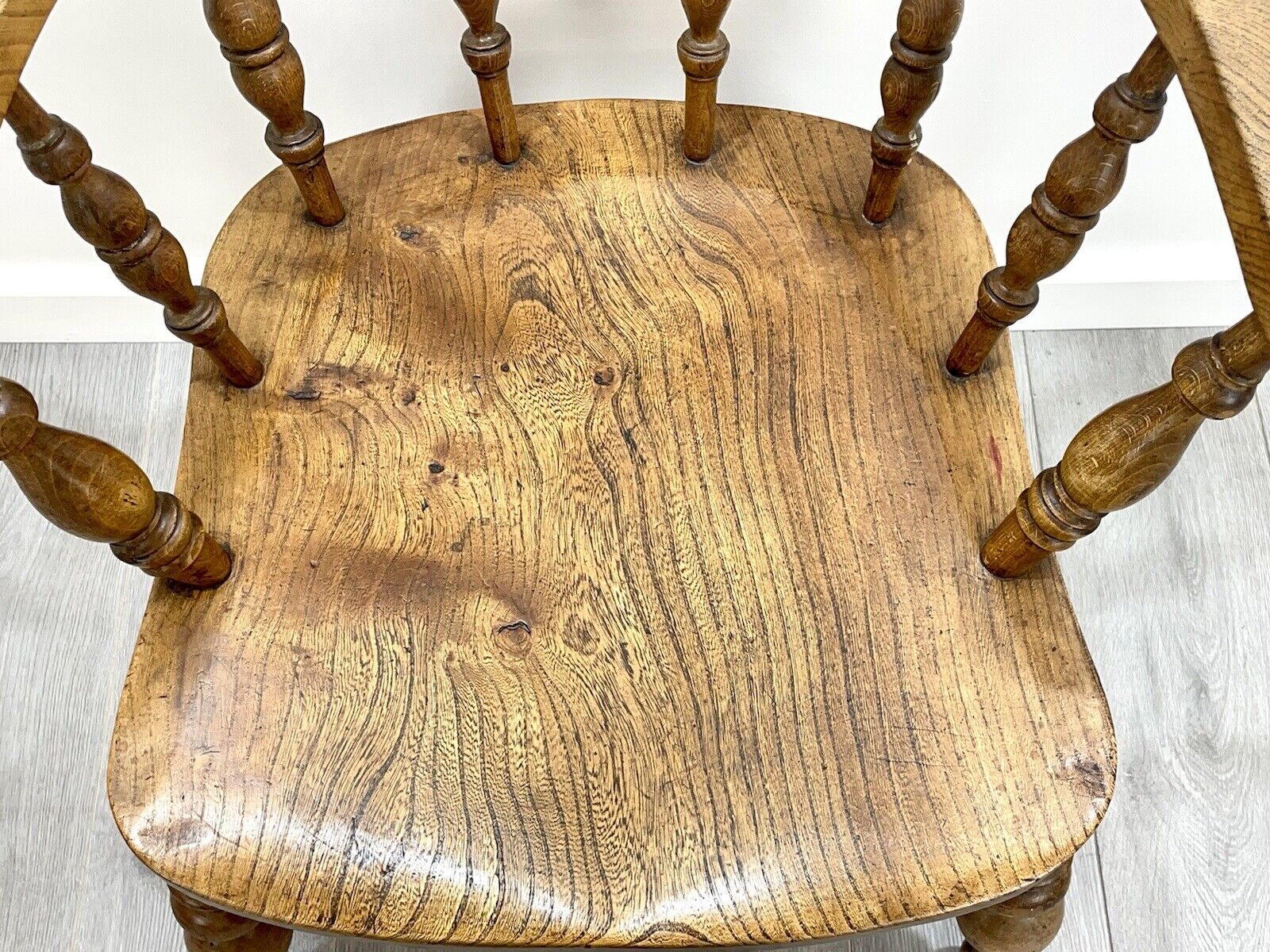 19th Century, Light Elm Smokers Chair