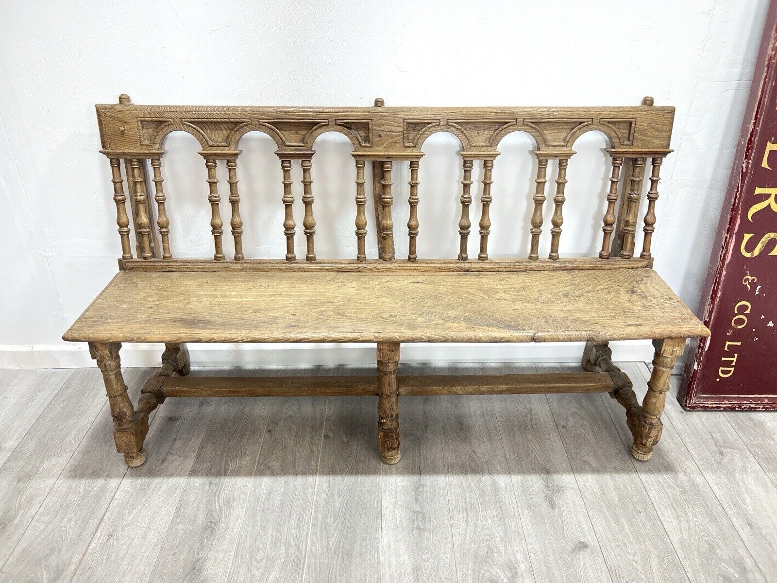 Early 18th Century, French Oak Gothic Bench