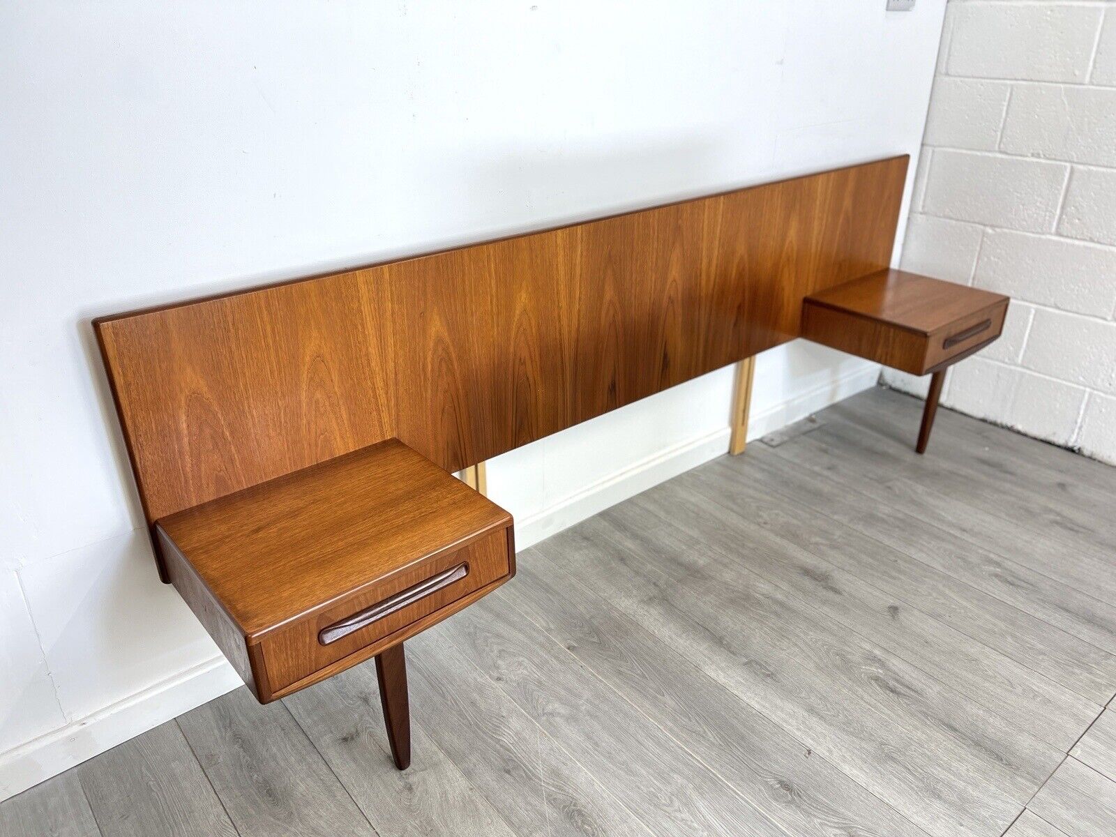 G Plan Fresco, Mid Century Teak Headboard with Drawers