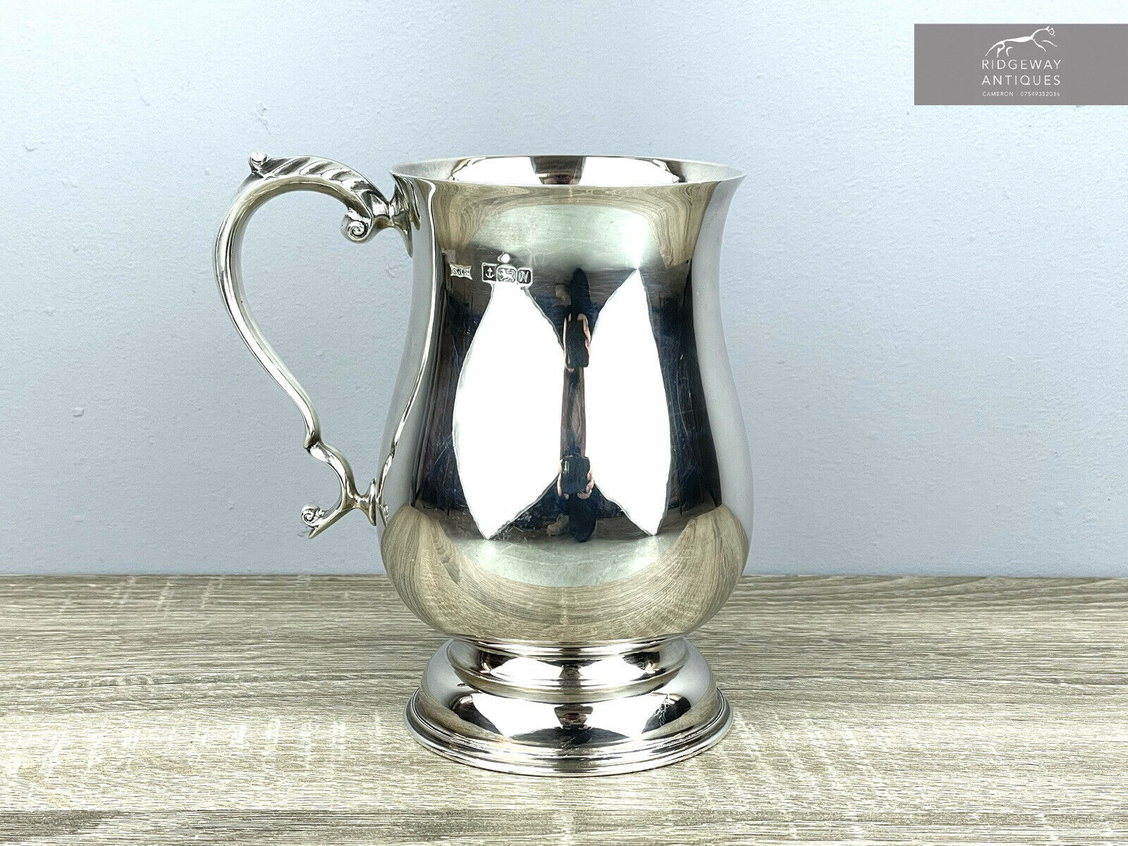 Silver Pint Tankard, Birmingham 1987 by S J Rose & Son