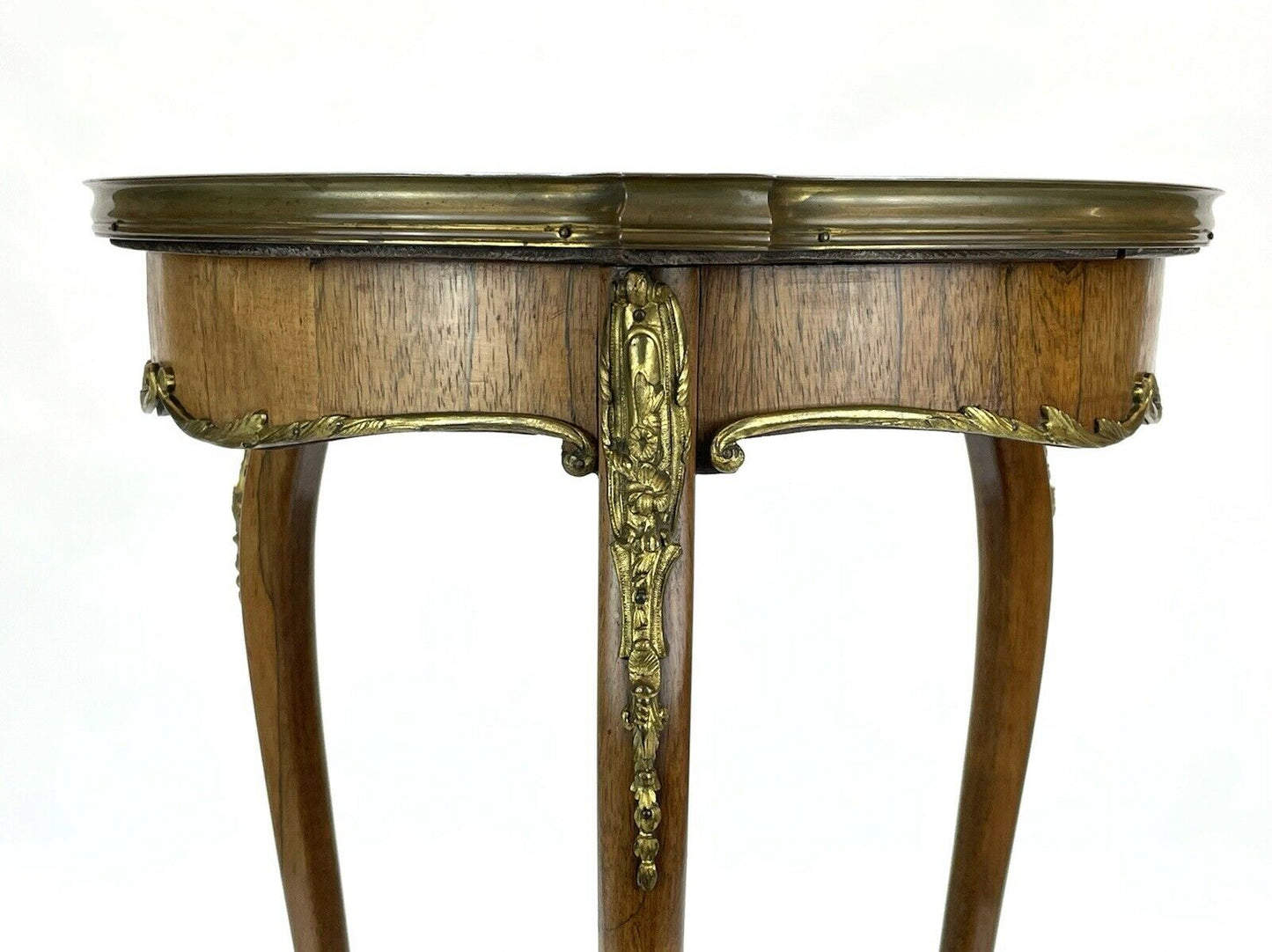 19th Century, French, Marble Top & Ormolu, Walnut Occasional Table