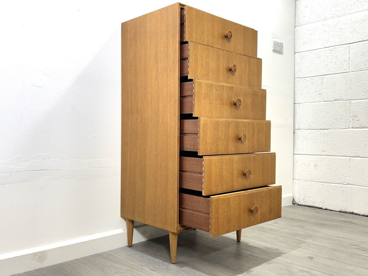 Meredew, Mid Century 6 Drawer Chest of Drawers / Tallboy