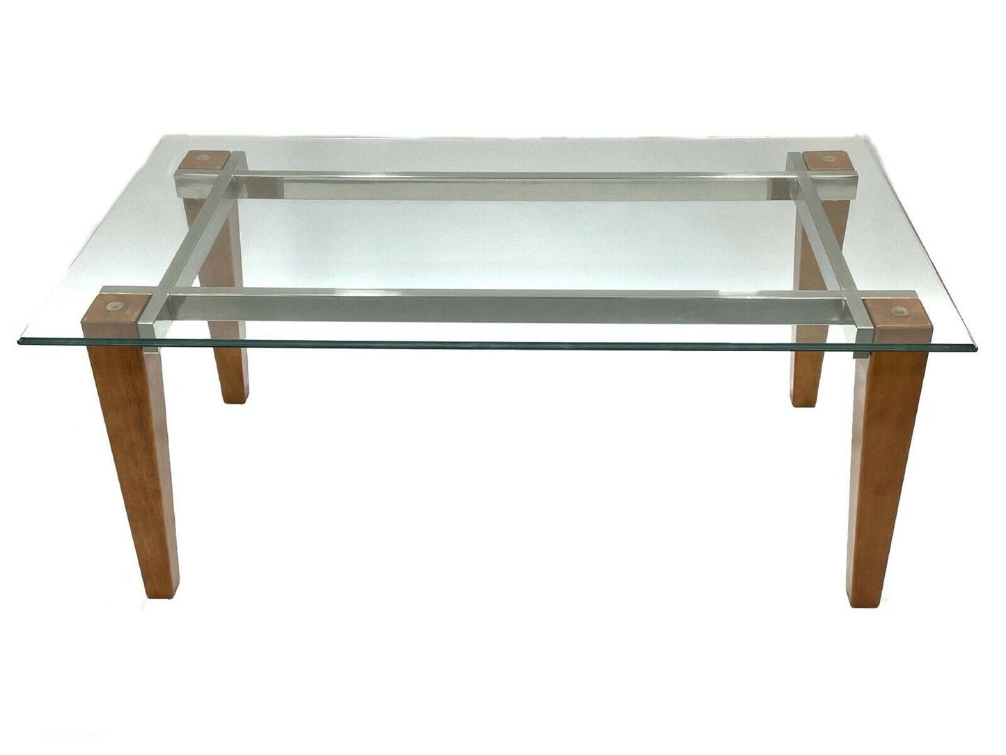 A Modern, Teak, Chrome & Glass Coffee Table