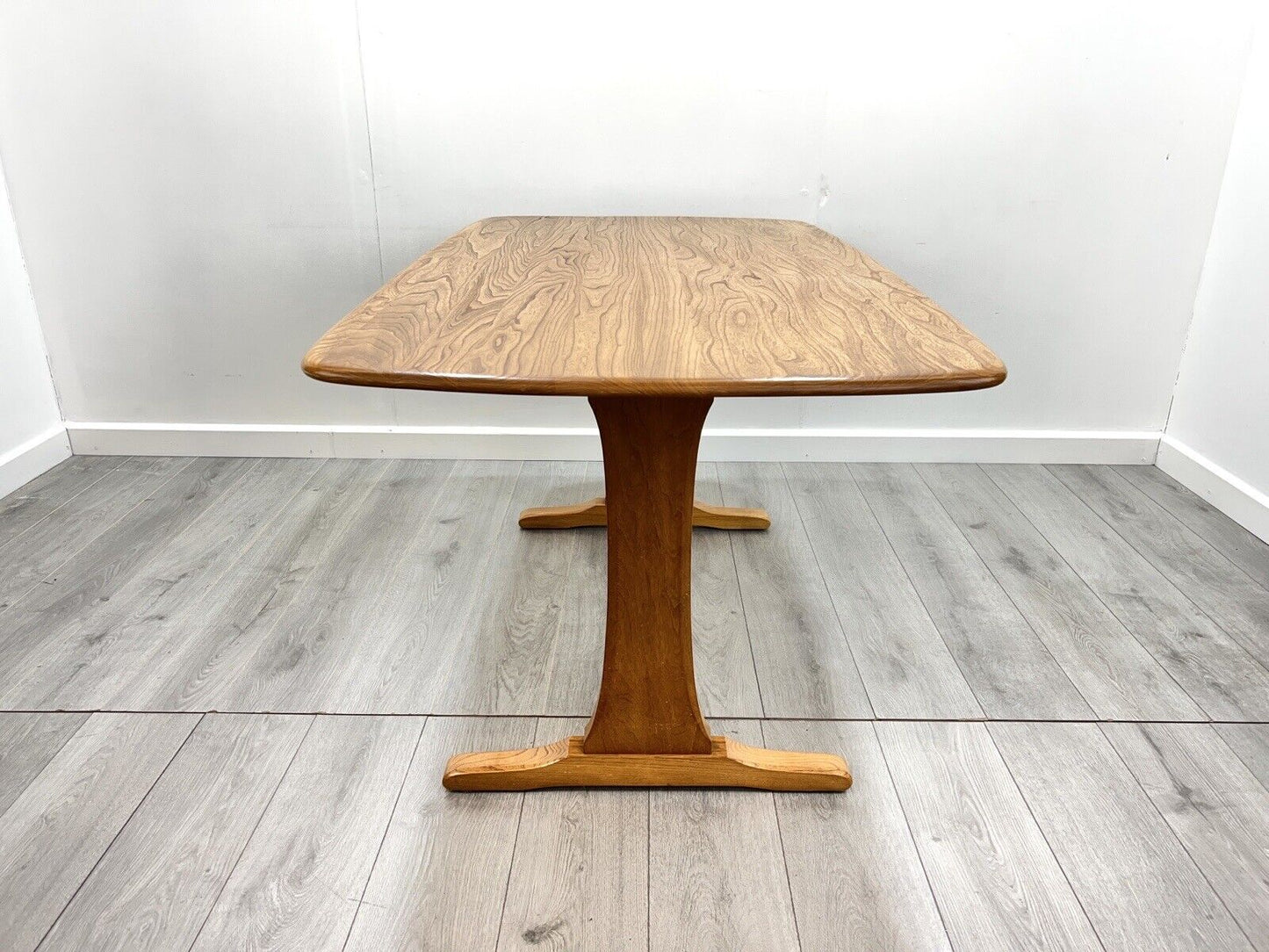 Ercol Model 822, Mid Century Elm Plank Dining Table