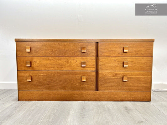 Stag Cantata, Mid Century Teak Chest of Drawers