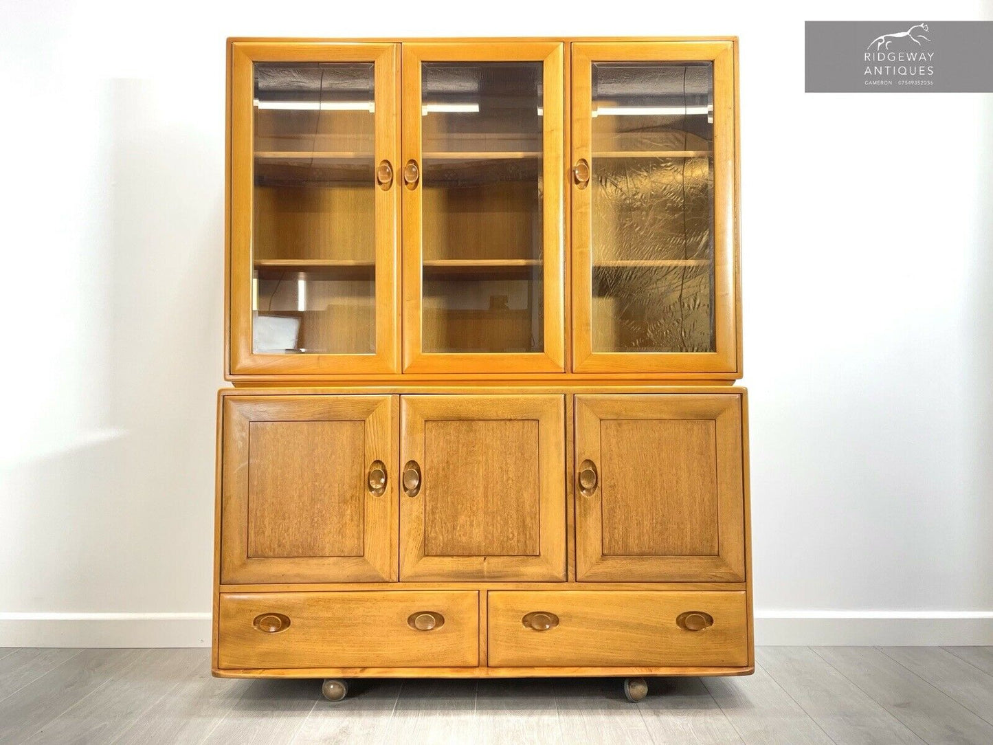 Ercol 468 / 806 Wall Unit / Glazed Display Case