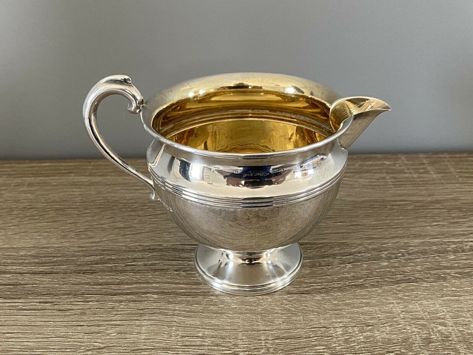 Silver Gilt Cream Jug By J. Dixon & Sons, Sheffield 1920