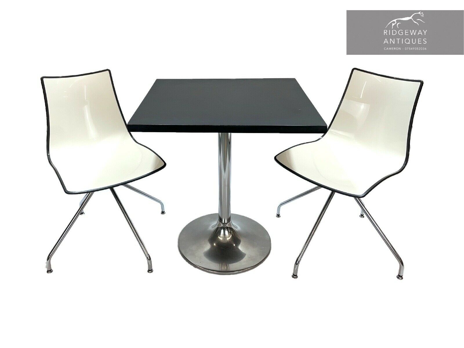 Scab Zebra, Revolving Dining Chairs And Associated Table