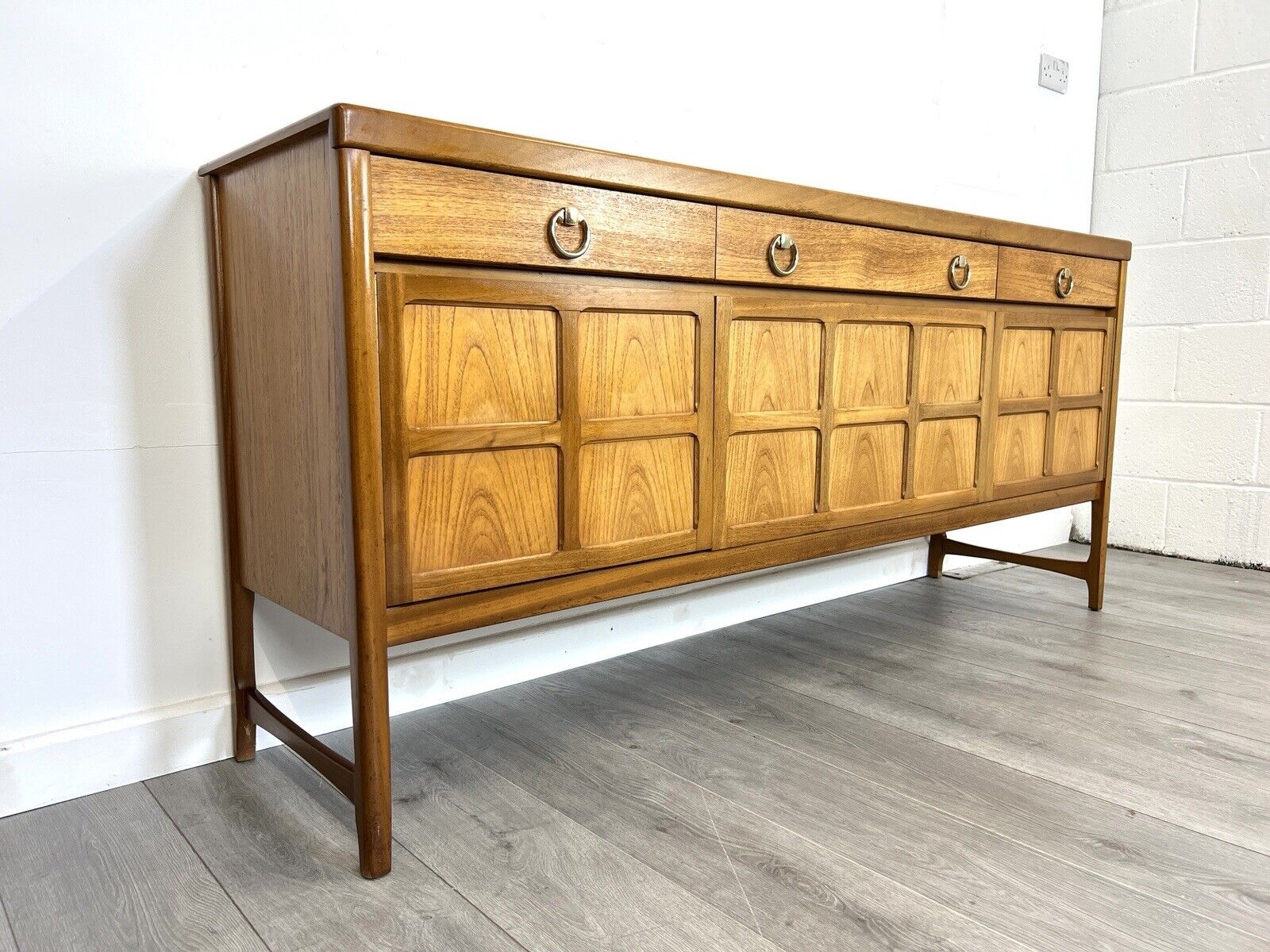 Nathan Squares, Teak Mid Century Sideboard