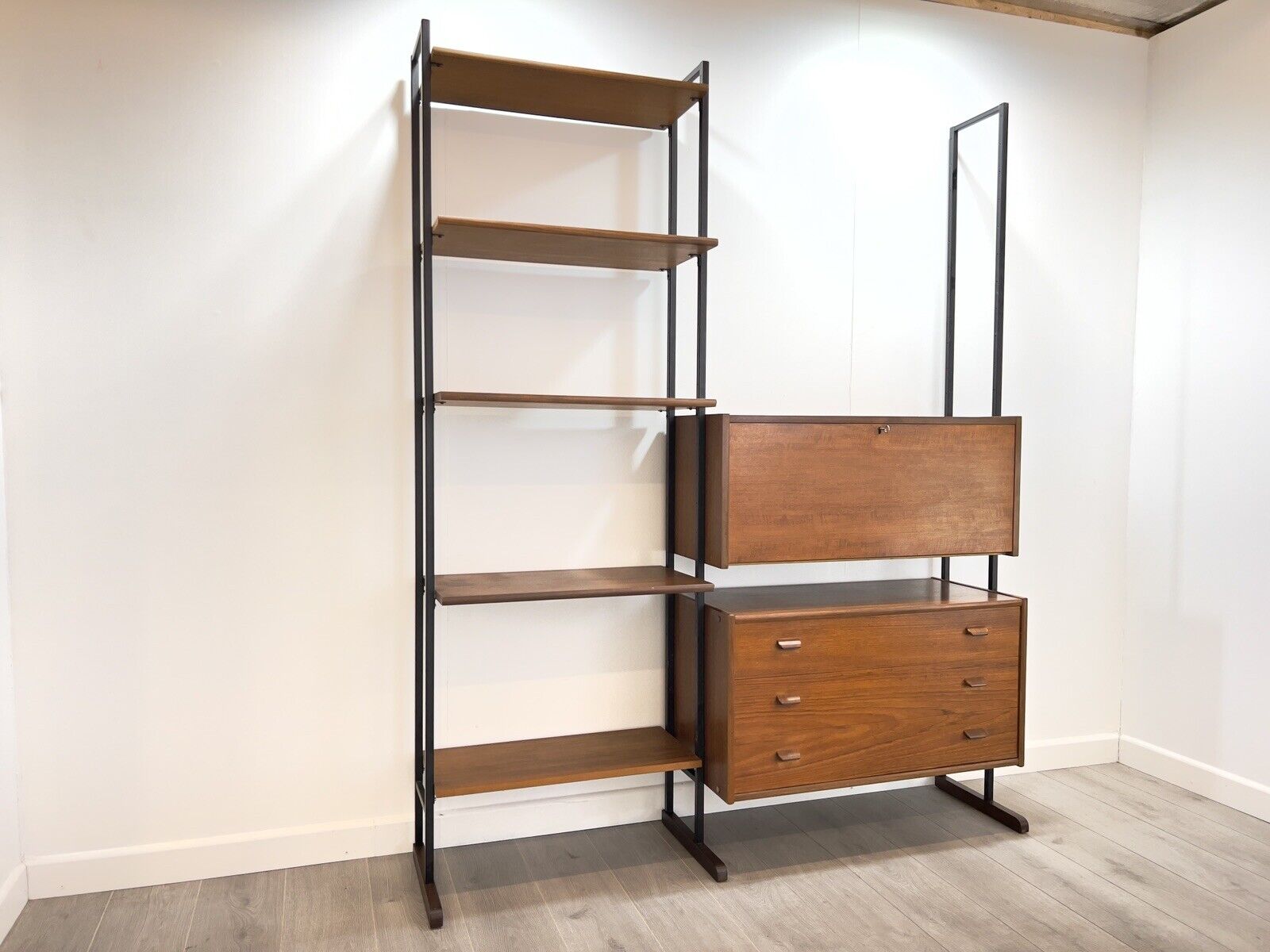 A Robex, 2 Bay Mid Century Modular Shelving Unit