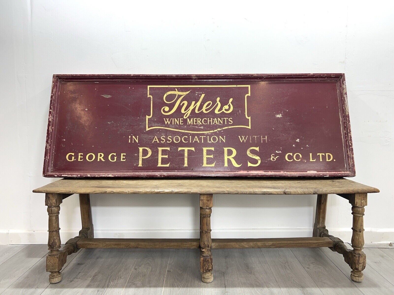 Early 20th Century, Painted Wooden Wine Merchants Shop Sign
