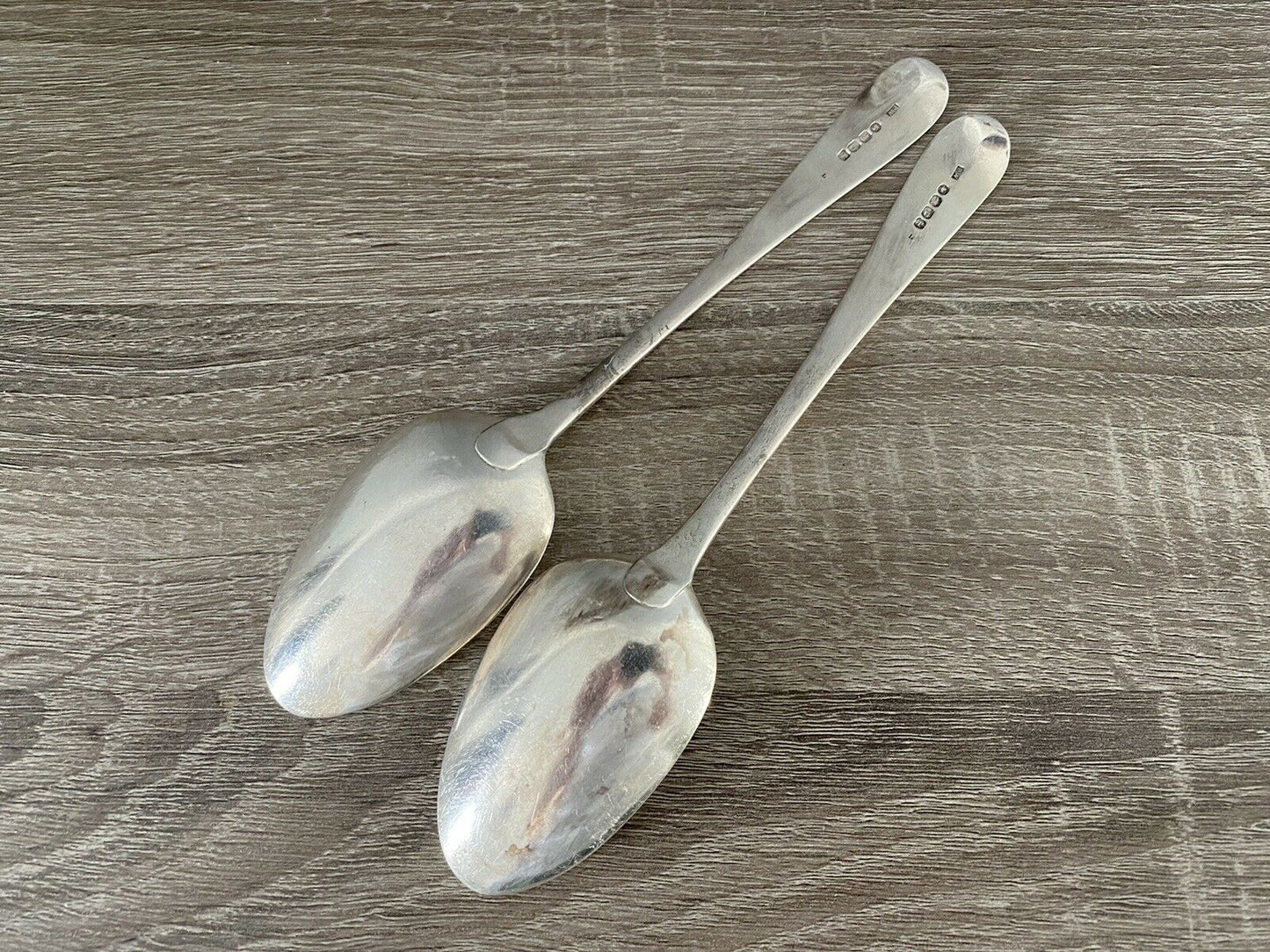 Pair Of 999 Silver Serving Spoons By Percy Whiehouse, Dublin 1839