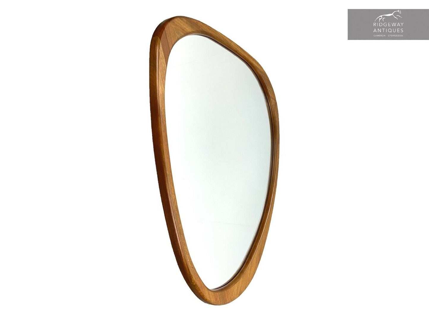 West Elm, Mid Century Acacia Framed Asymmetrical Wall Mirror