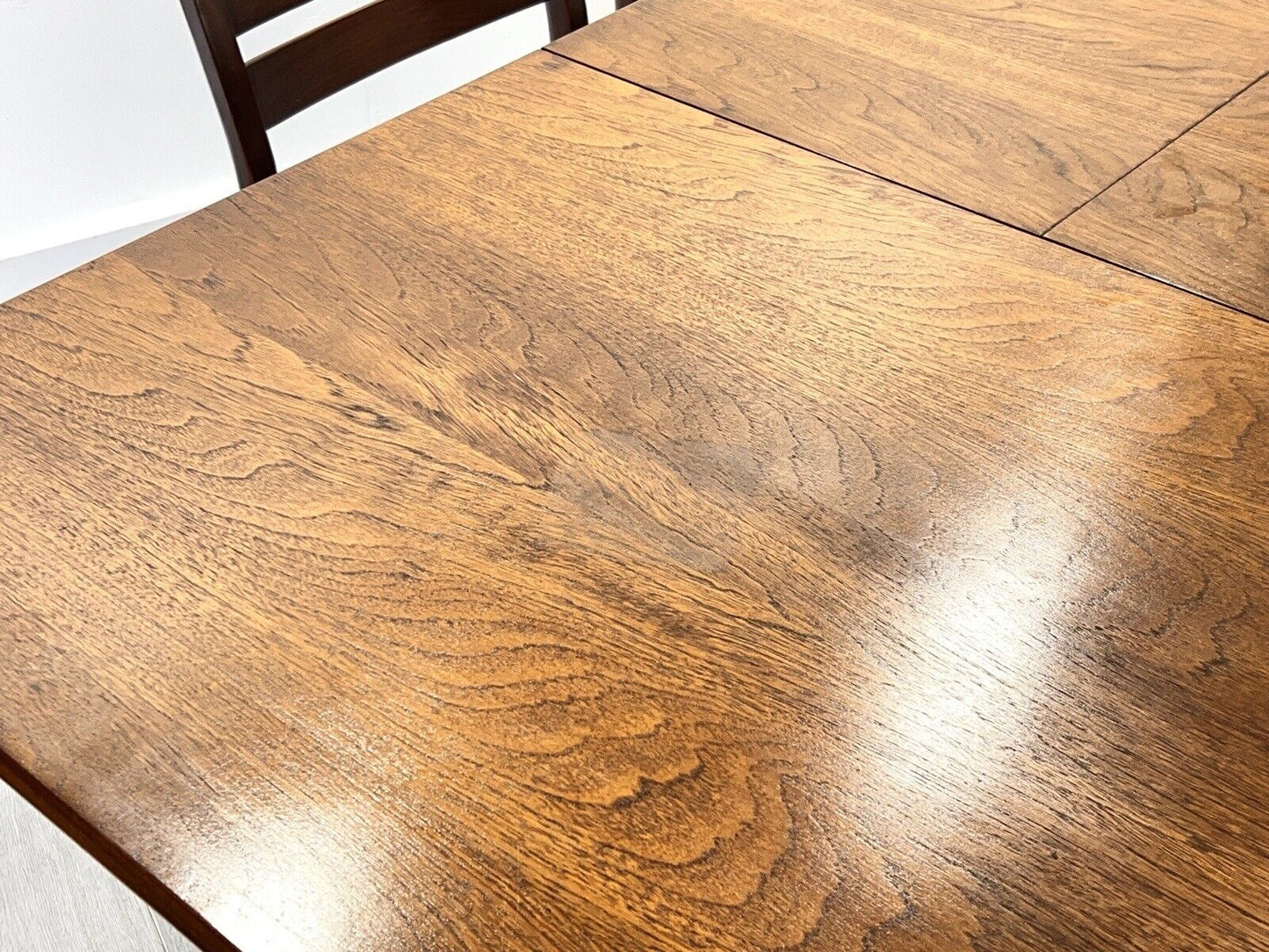 White & Newton, Mid Century Teak Extending Dining Table and 4 Dining Chairs