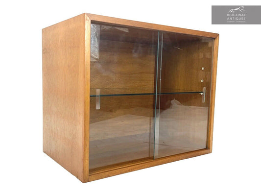 Staples Ladderax, Mid Century Modern, Glass Cabinet, Narrow