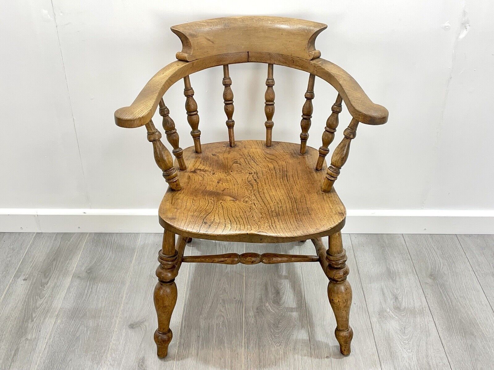 19th Century, Light Elm Smokers Chair