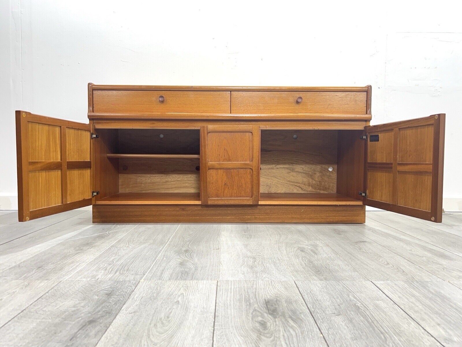 Nathan Squares, Mid Century Teak Media Cabinet / Sideboard