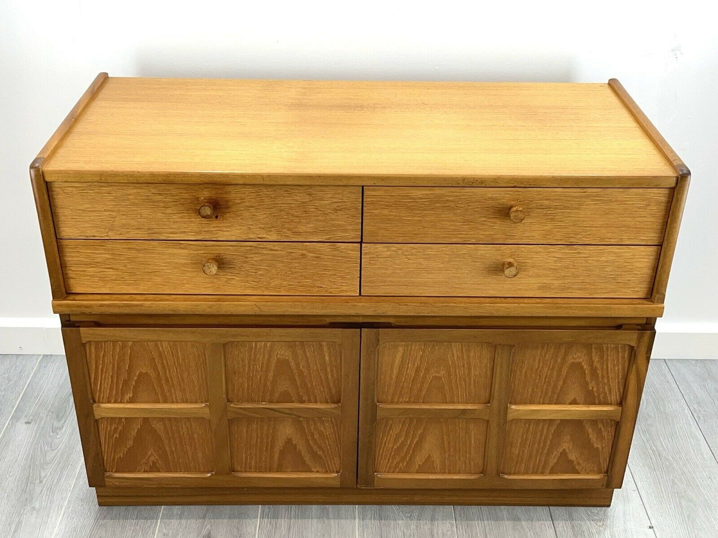 Nathan / Parker Knoll Squares, Mid Century Teak Compact Sideboard / Cupboard