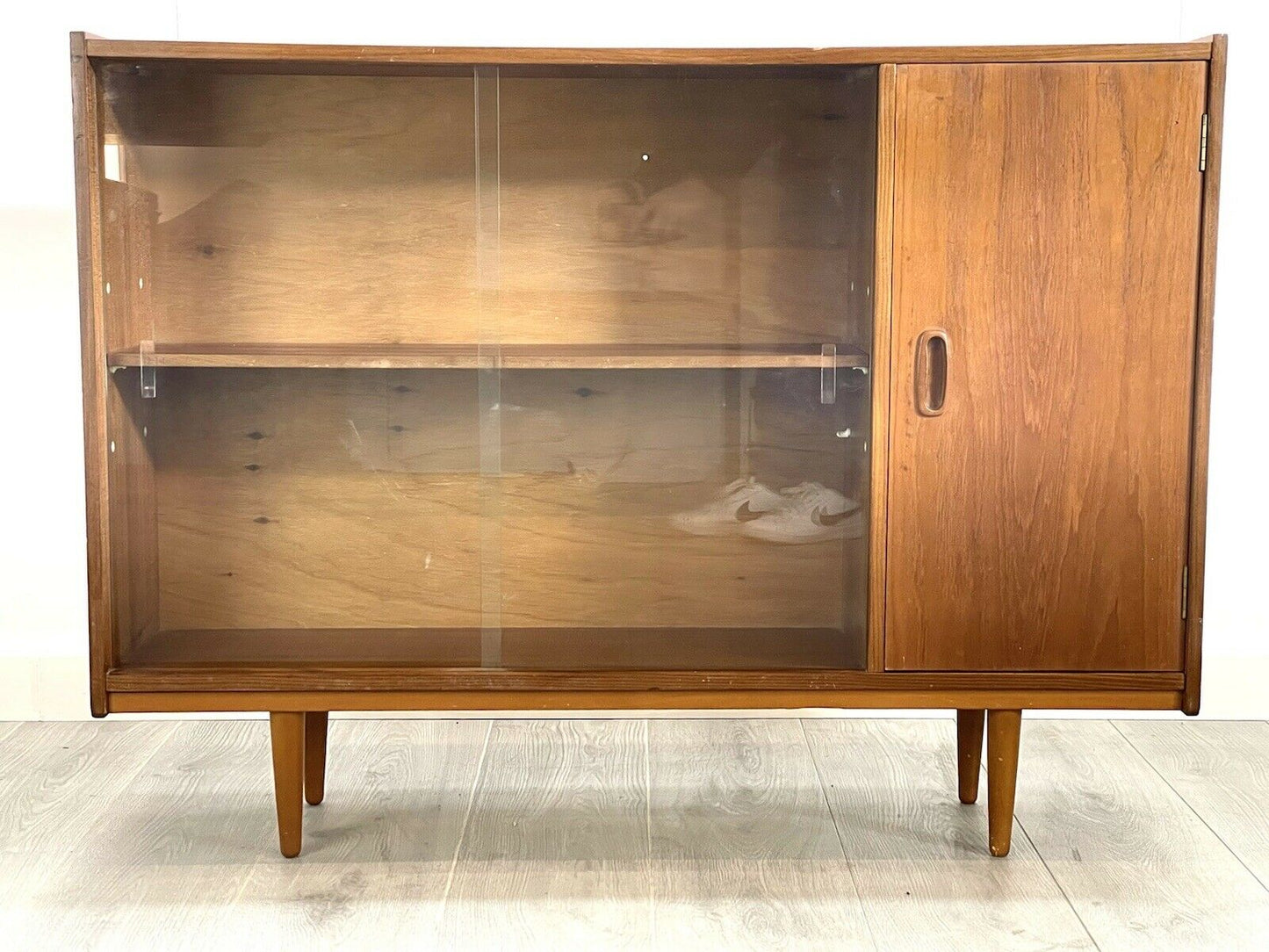 Mid Century, Small Teak Glazed Bookcase