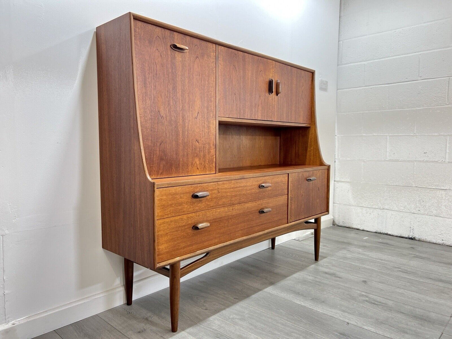 G Plan Brasilia, Mid Century Teak Highboard / Tall Sideboard