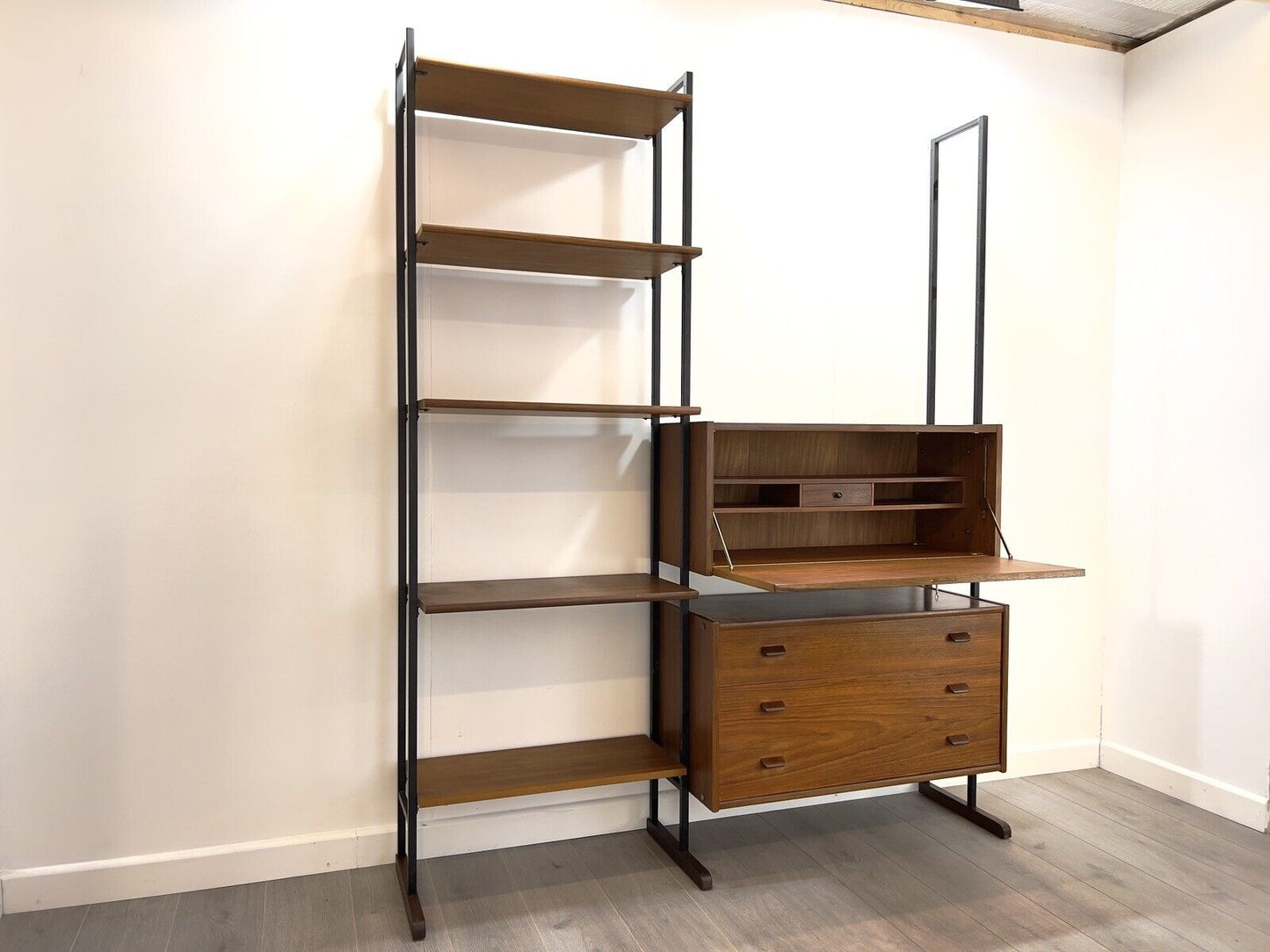 A Robex, 2 Bay Mid Century Modular Shelving Unit