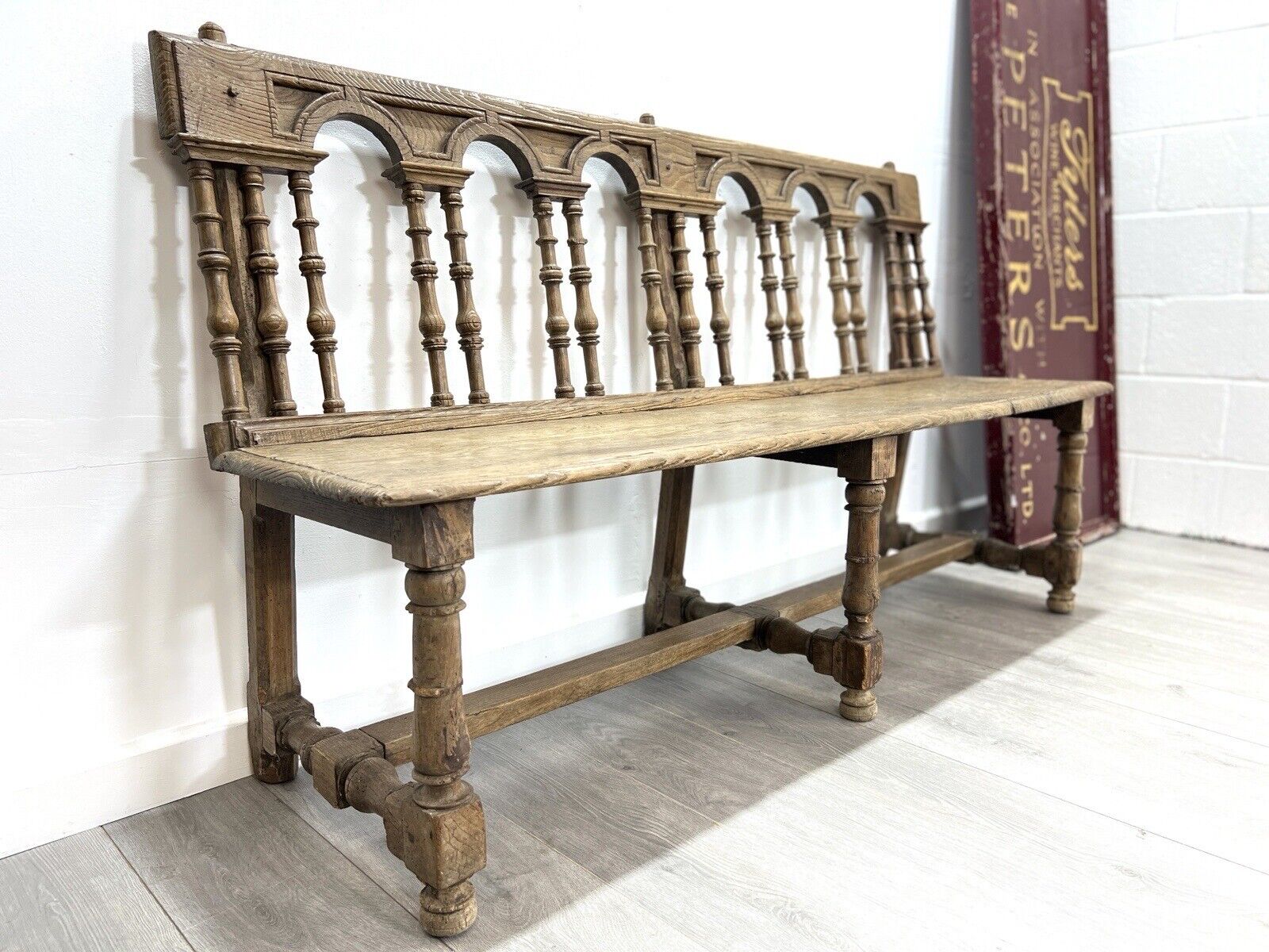 Early 18th Century, French Oak Gothic Bench