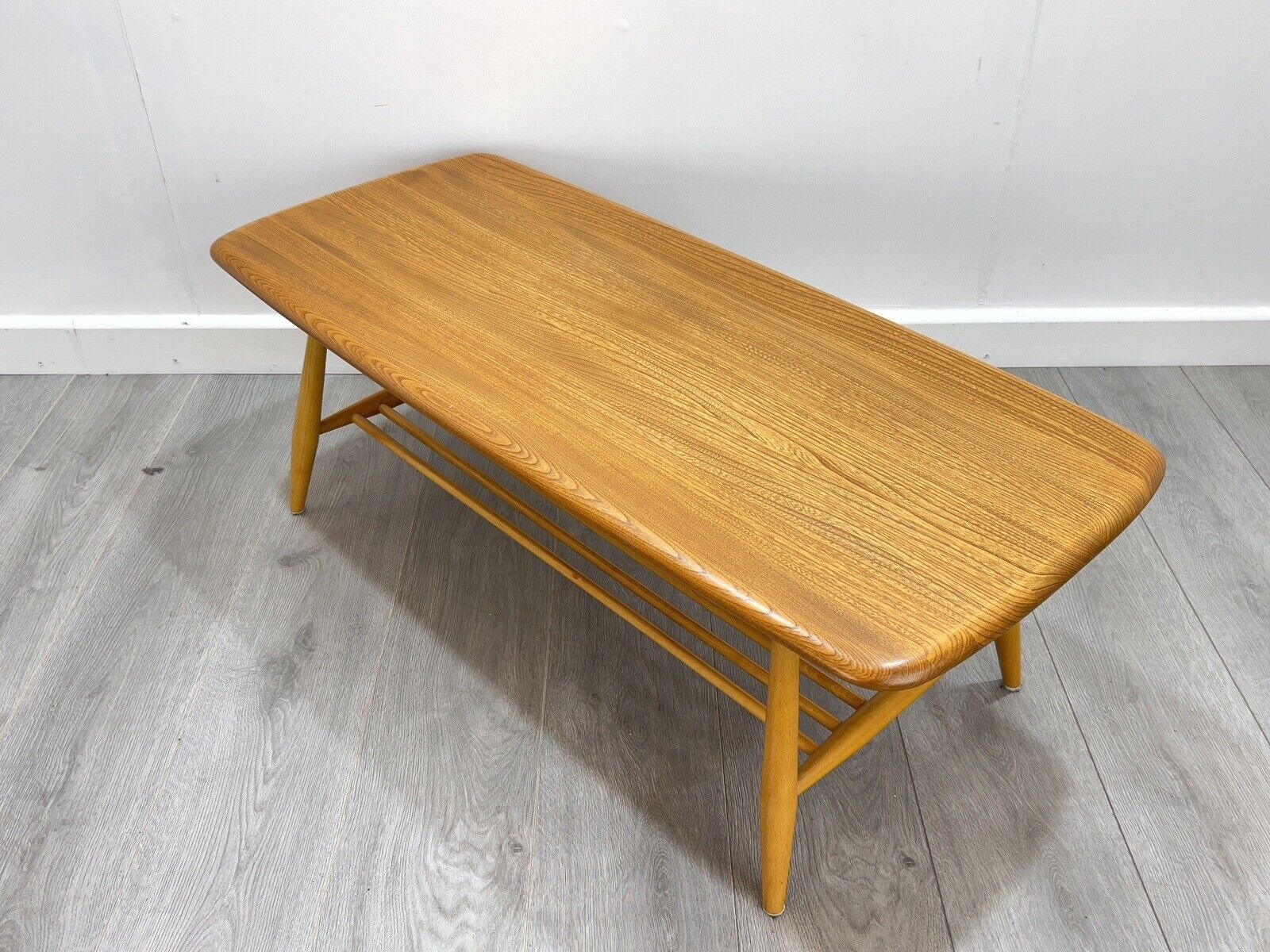 Ercol Model 459, Mid Century Elm Coffee Table with Magazine Rack