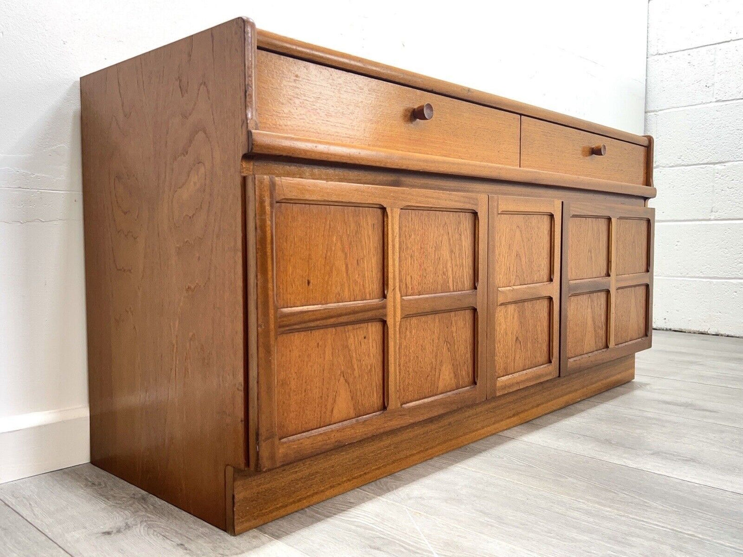 Nathan Squares, Mid Century Teak Media Cabinet / Sideboard