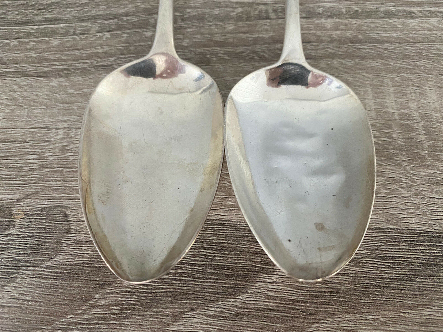 Pair Of Silver Table Spoons By Godbehere, Wigan & Boult, London 1806