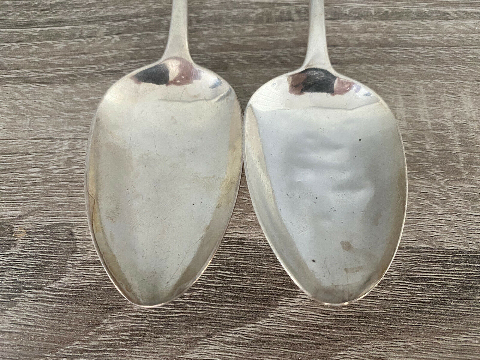 Pair Of Silver Table Spoons By Godbehere, Wigan & Boult, London 1806