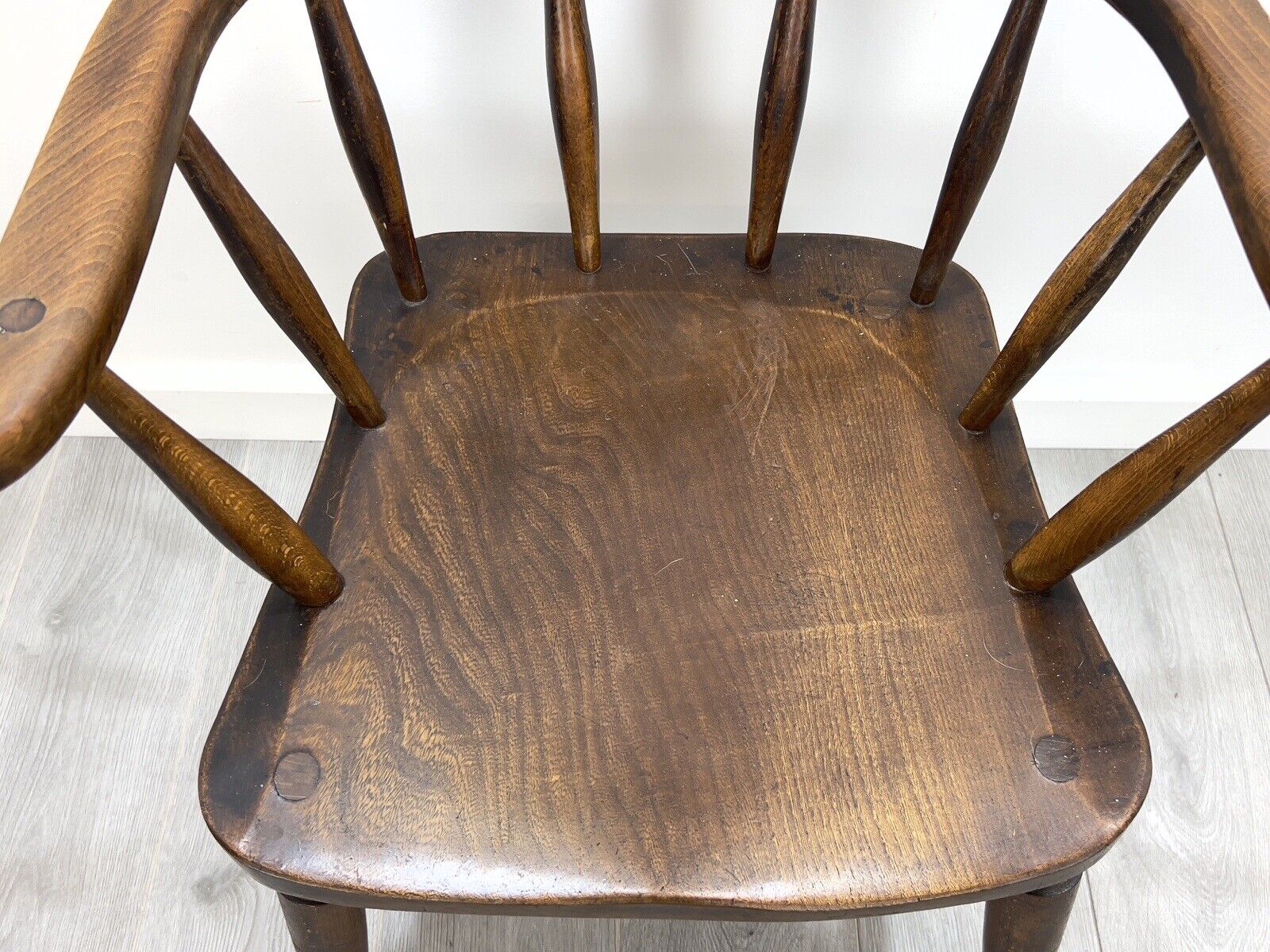 19th Century, Dark Elm Smokers Chair