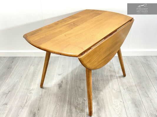 Ercol Model 384, Retro Drop Leaf Oval Dining Table