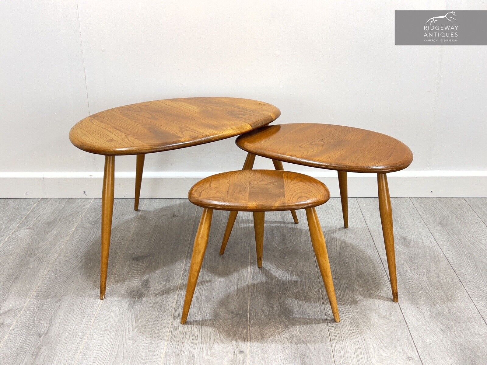 Ercol Pebble (Model 354), Mid Century Nest of Tables