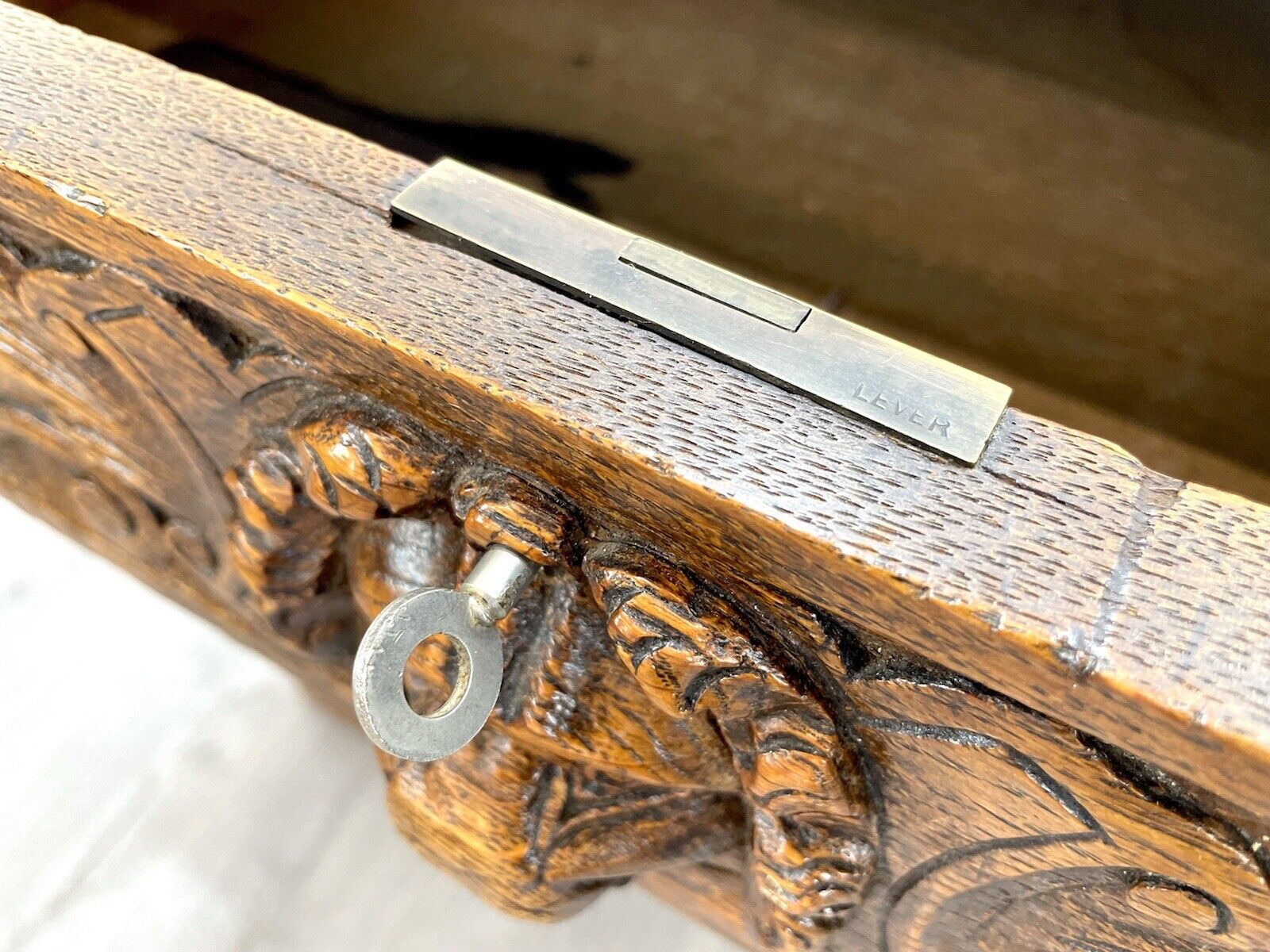 19th Century, Carved Oak, Flemish Style Lion Mask Pedestal Desk